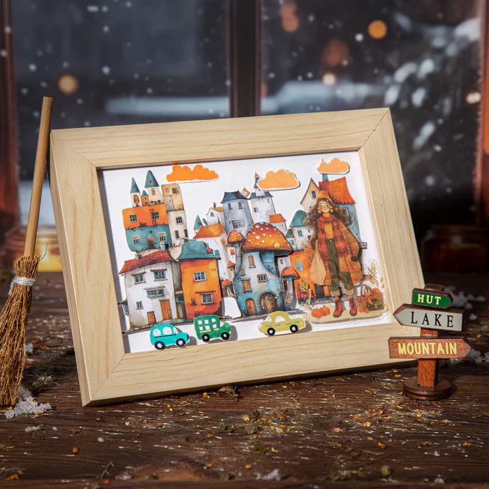 Cartoon Stickers Weird Cottage Retro