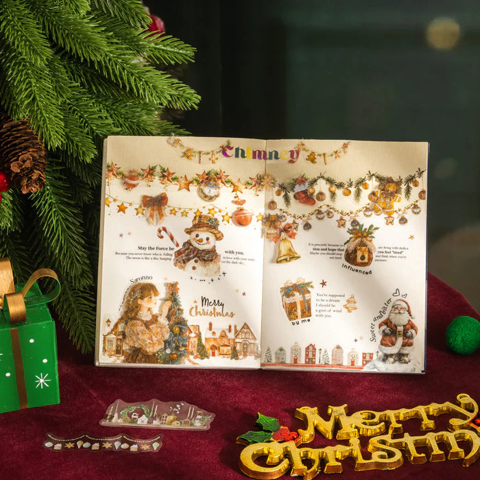 Christmas Stickers Gift Book PET Washi Characters