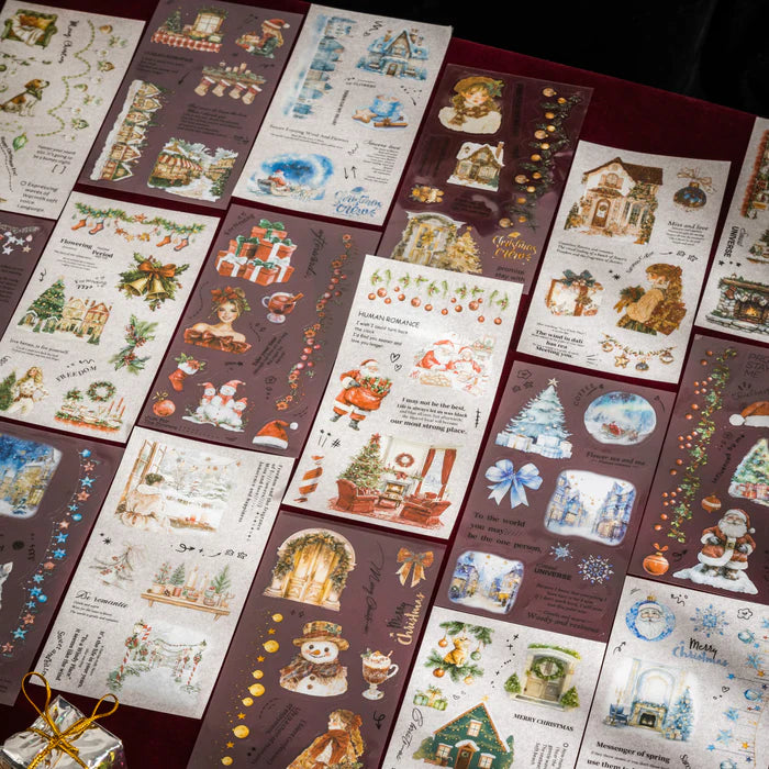Christmas Stickers Gift Book PET Washi Characters