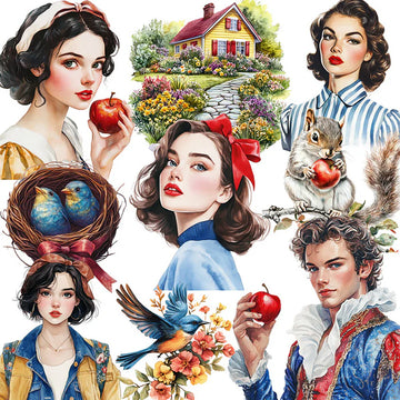 Fairy Tale Stickers Apple Girl Series Characters