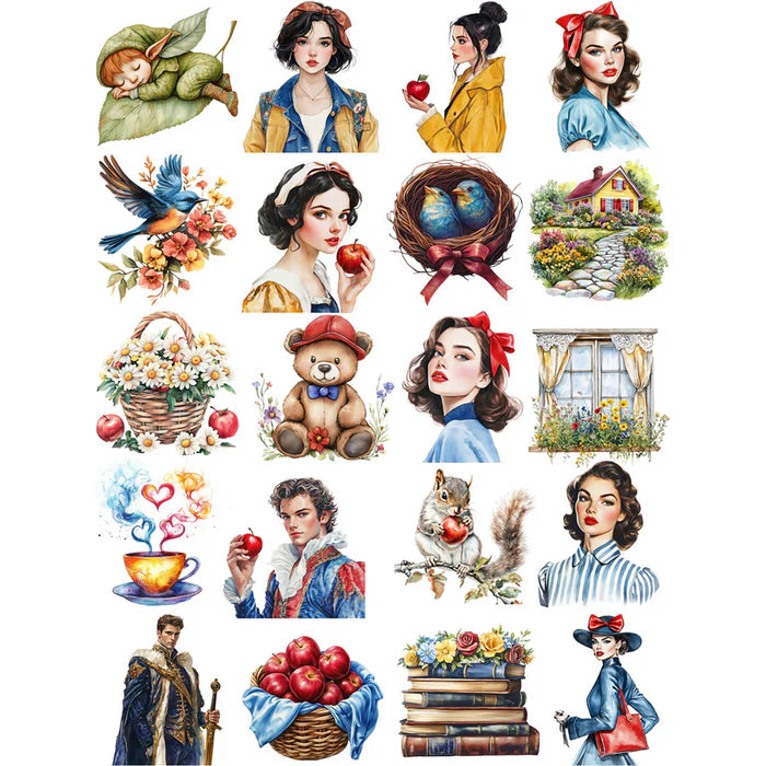 Fairy Tale Stickers Apple Girl Series Characters