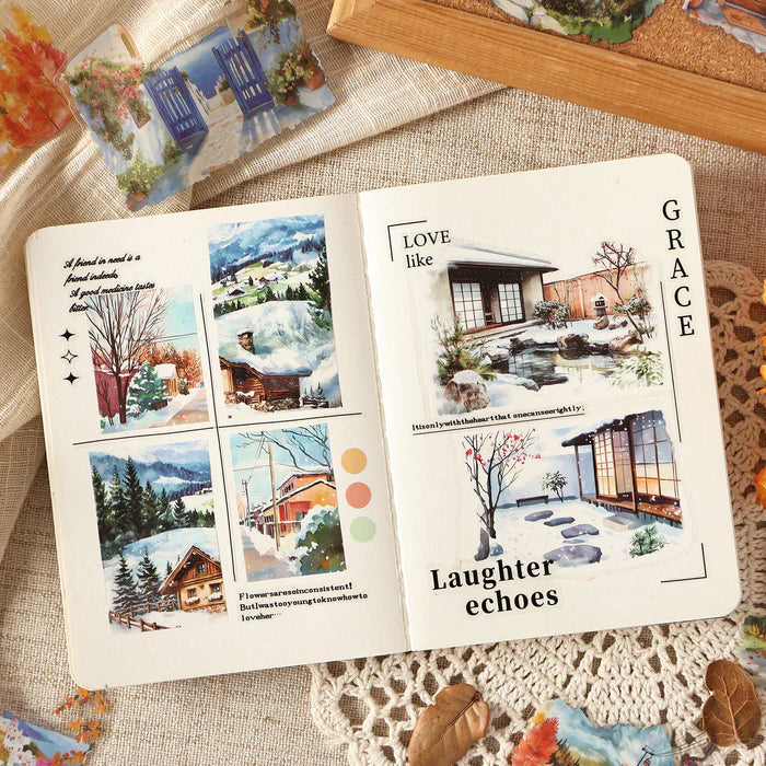 Seasonal PET Stickers Four Seasons String Song Series