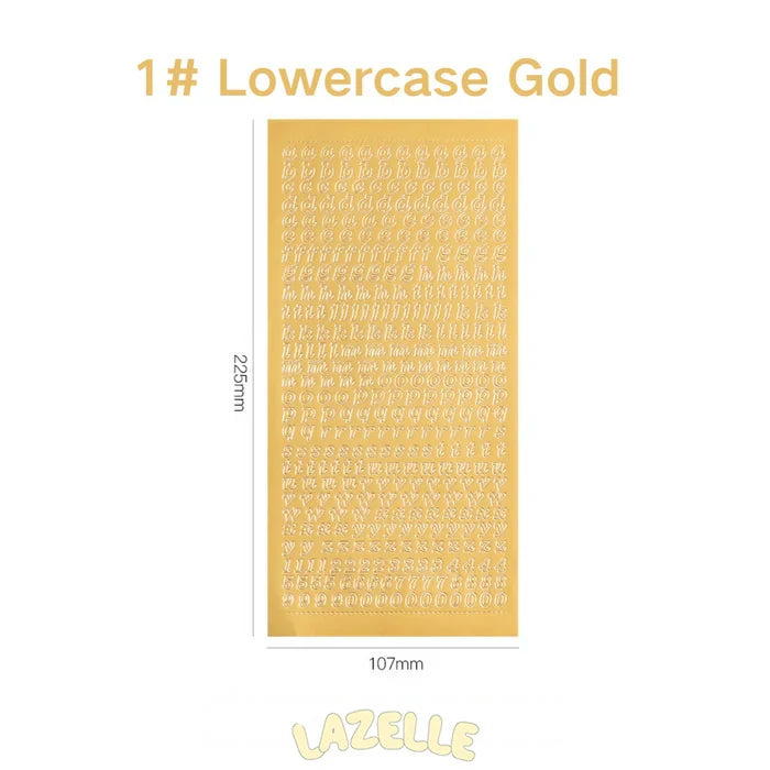 Gold and Silver Foil Alphabet Stickers for DIY Journaling and Scrapbooking