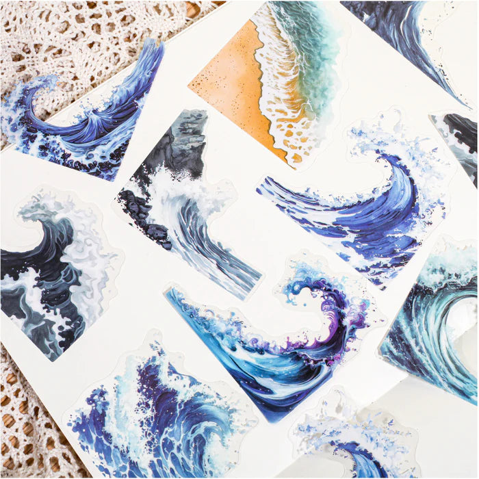 Nature Series PET Stickers Floral Forest Sky Ocean Elements