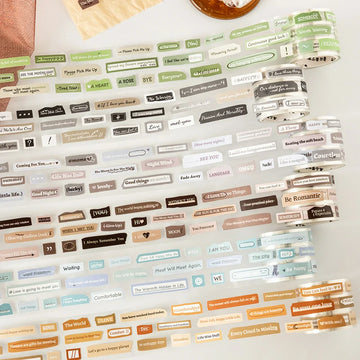 English Poem & Letter Tape Stickers – DIY Journal Pack