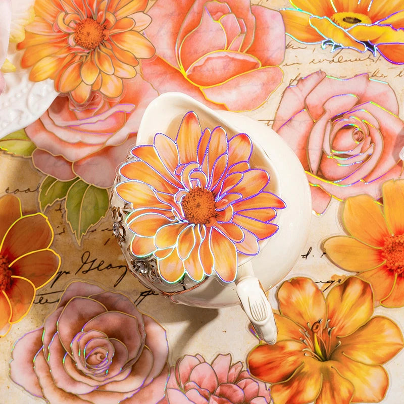 Blossom Flower Transparent Stickers