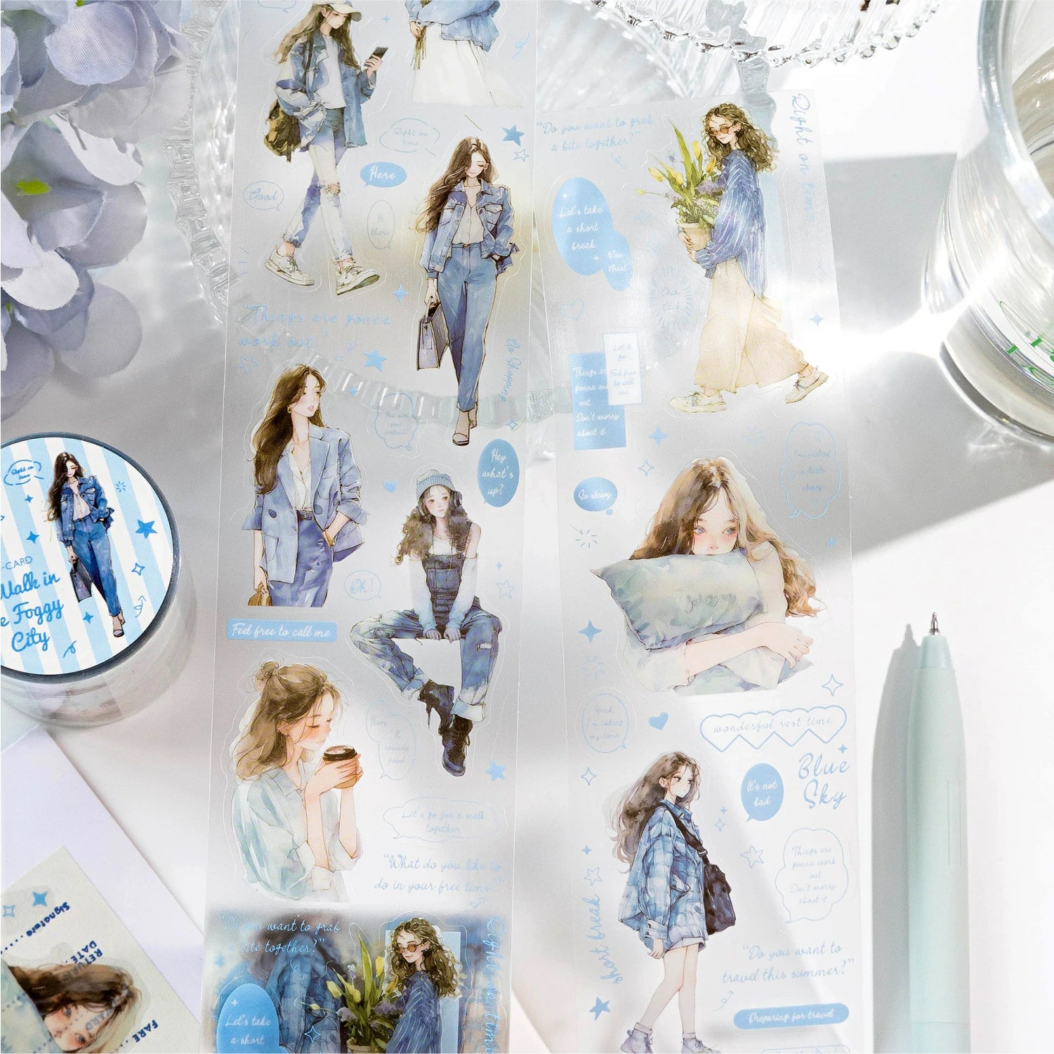 Watercolor Character PET Tape