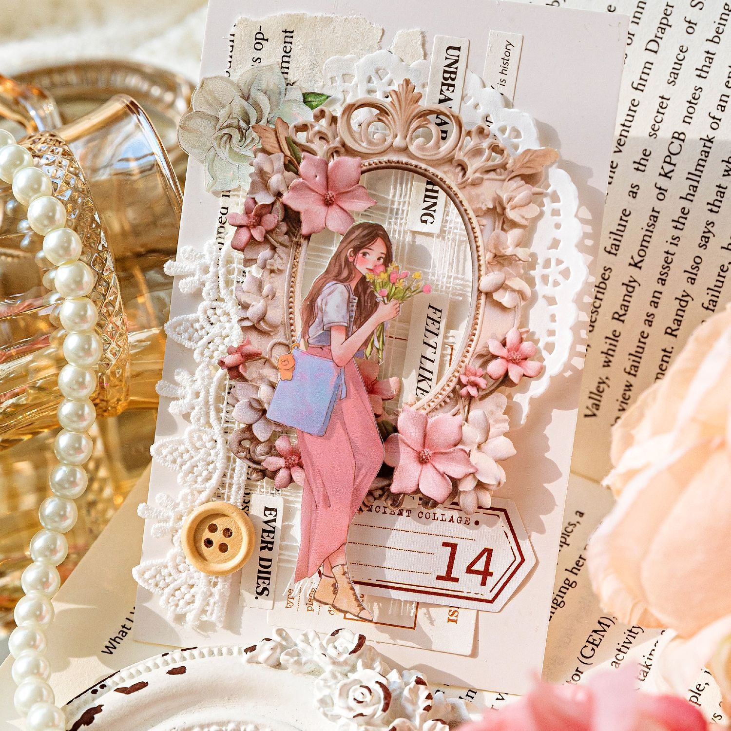 Cutout Flowers Frame Collage Card