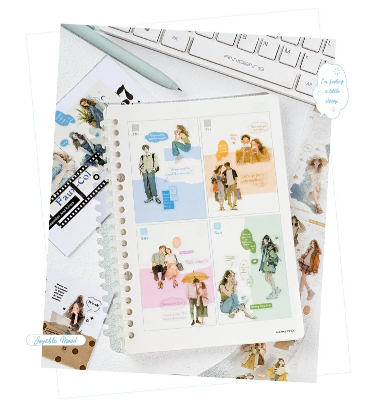 Watercolor Character PET Tape