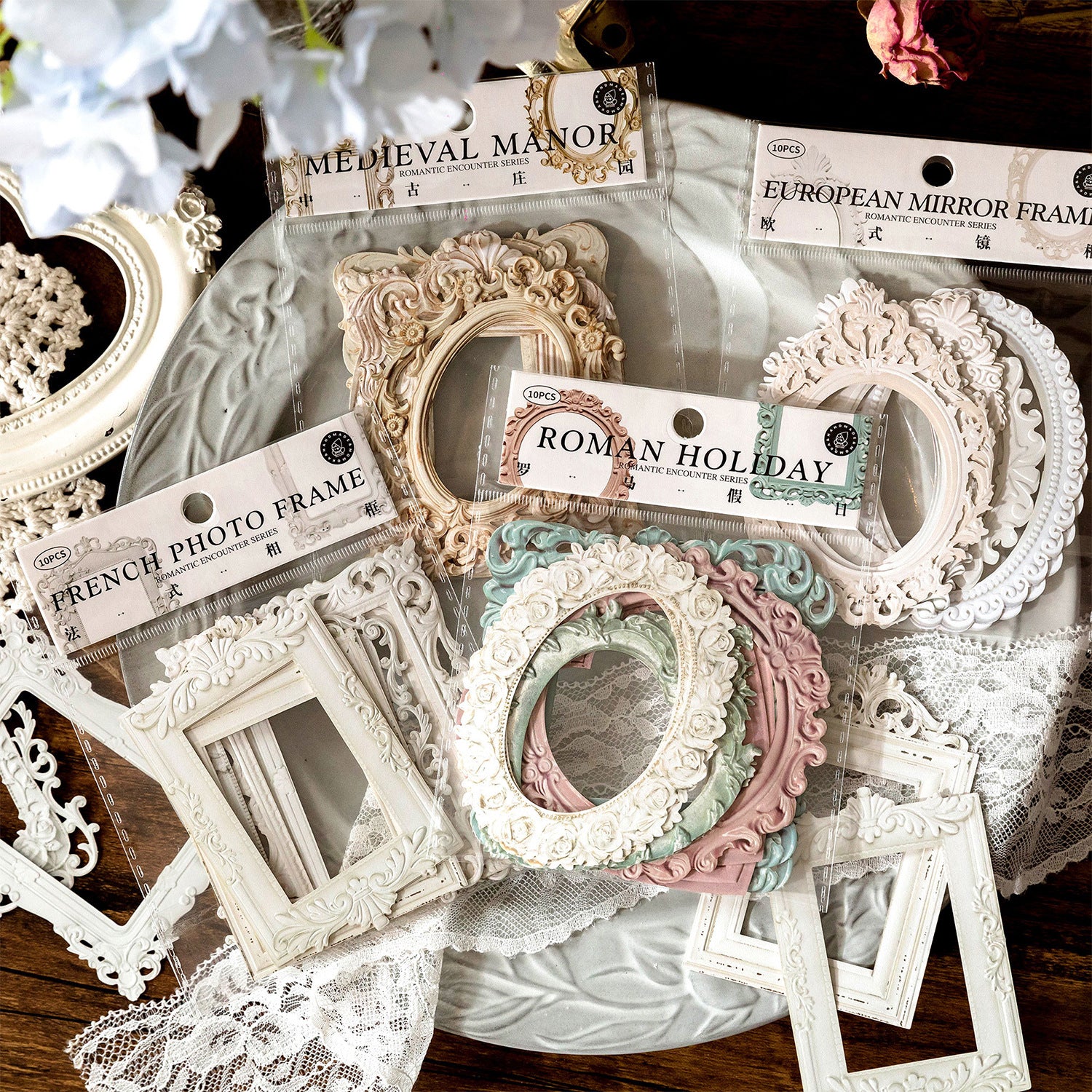 Cutout Flowers Frame Collage Card