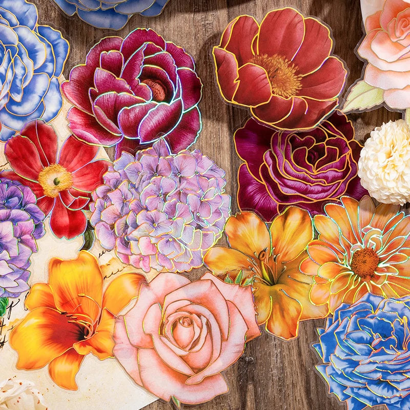Blossom Flower Transparent Stickers