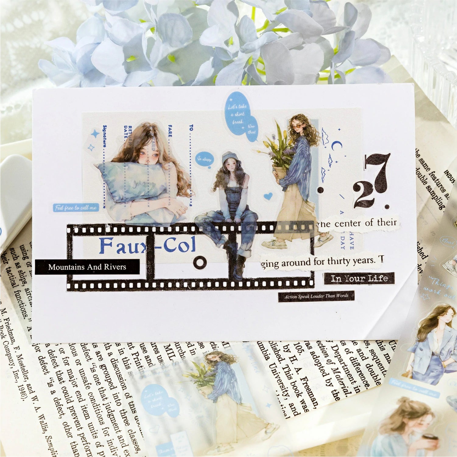 Watercolor Character PET Tape