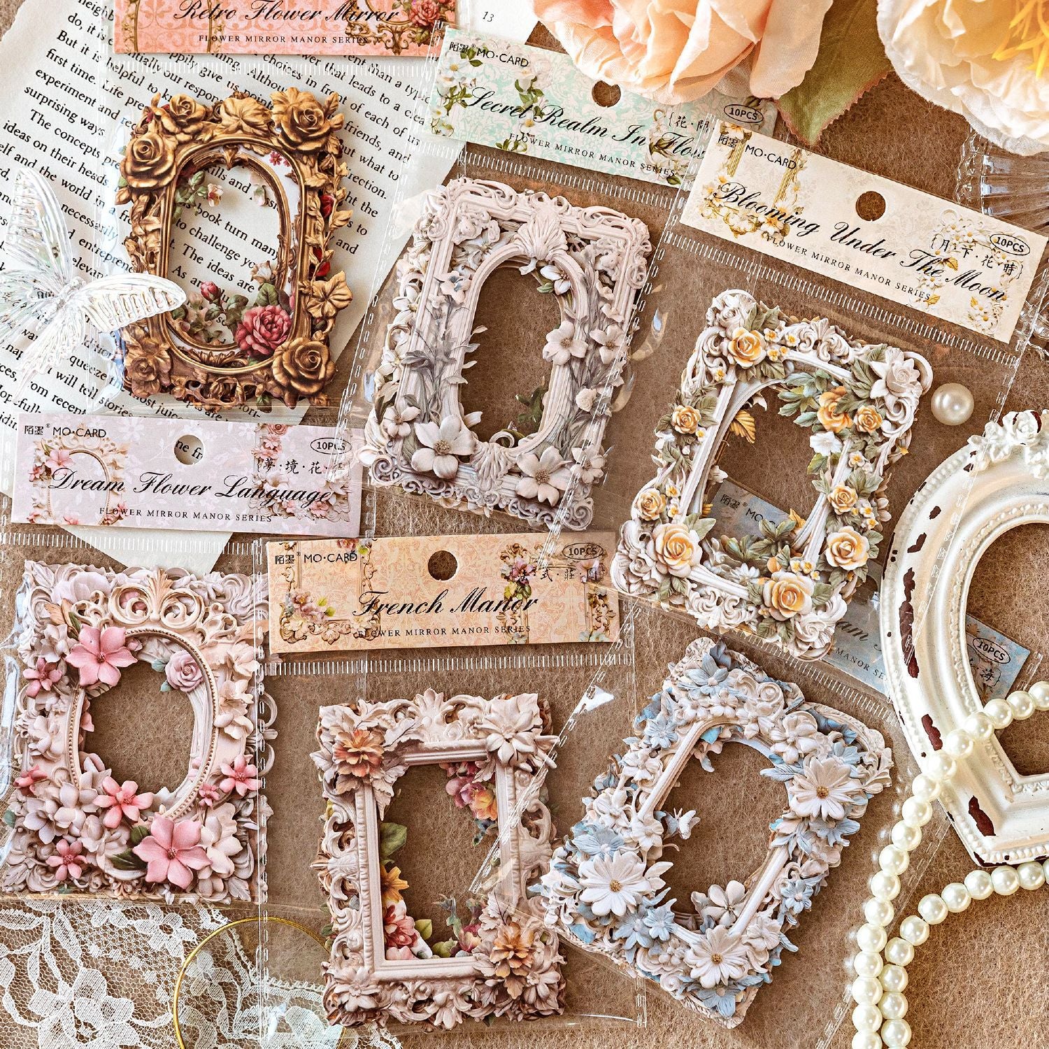 Cutout Flowers Frame Collage Card