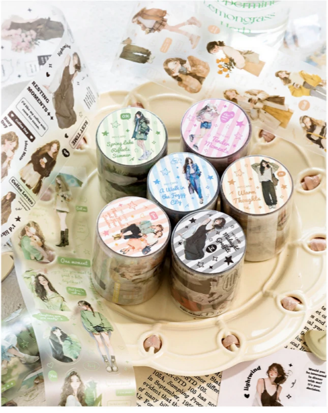 Watercolor Character PET Tape