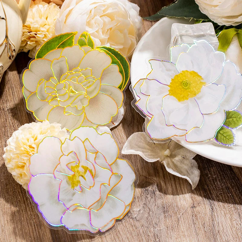 Blossom Flower Transparent Stickers