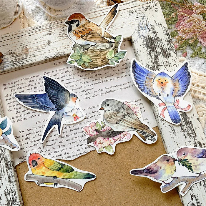 Bird Stickers PET Tape Retro Animal Style