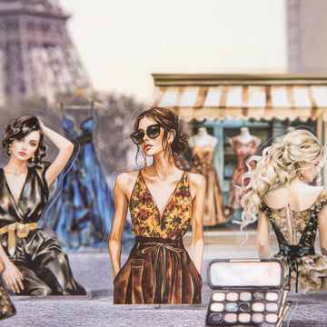Fashion Stickers Paris Salon Journal Supplies