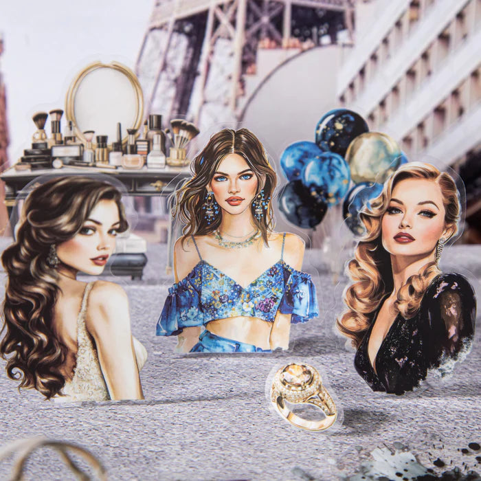 Fashion Stickers Paris Salon Journal Supplies