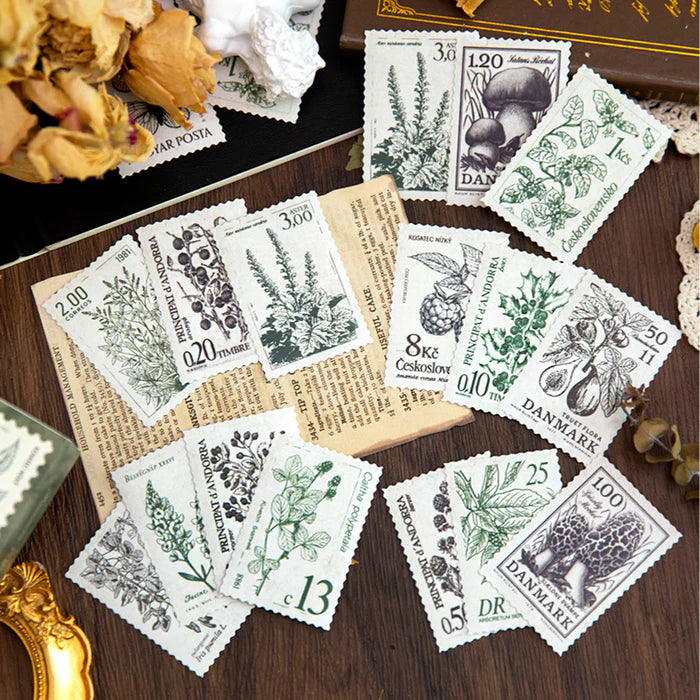 Romantic Washi Stickers Stamp Theme Floral Butterfly