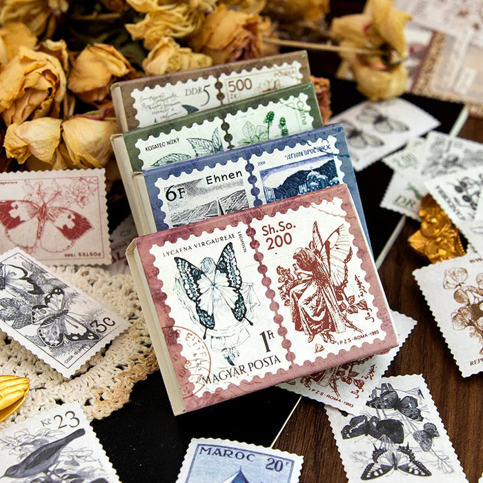 Romantic Washi Stickers Stamp Theme Floral Butterfly