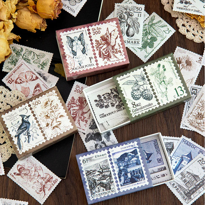 Romantic Washi Stickers Stamp Theme Floral Butterfly