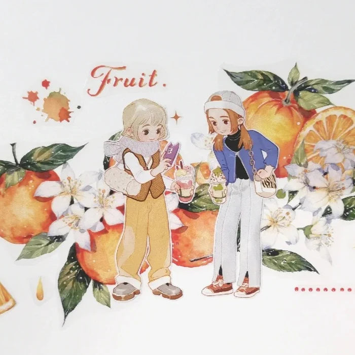 Character Stickers PET Subtle Glow Cute Storybook Style