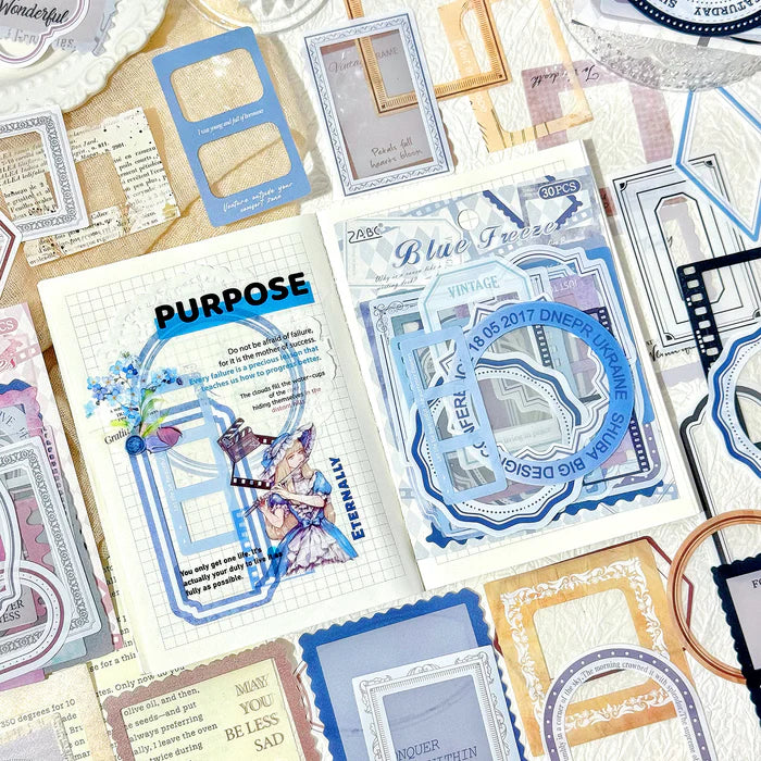 Time Frame PET Stickers for Journaling