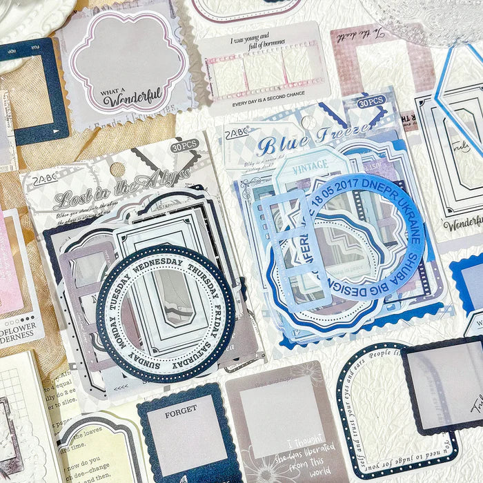 Time Frame PET Stickers for Journaling