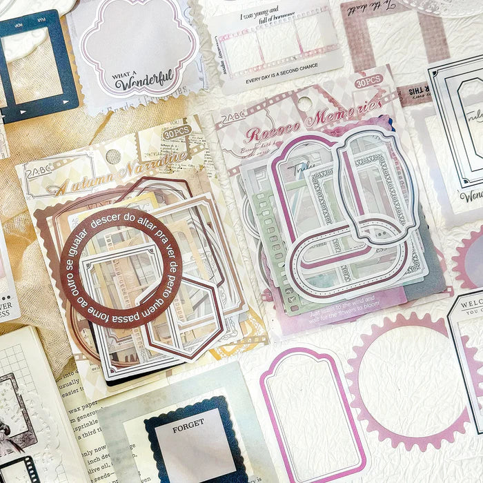 Time Frame PET Stickers for Journaling