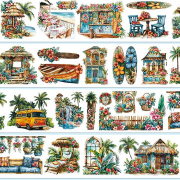 Tropical Girl PET Tape Hot Island Travel