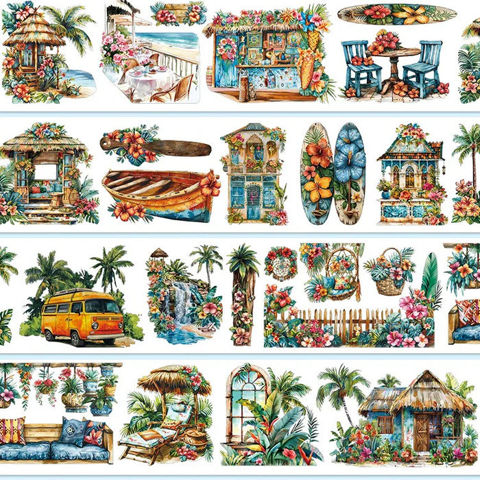 Tropical Girl PET Tape Hot Island Travel