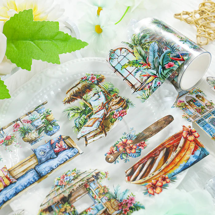 Tropical Girl PET Tape Hot Island Travel