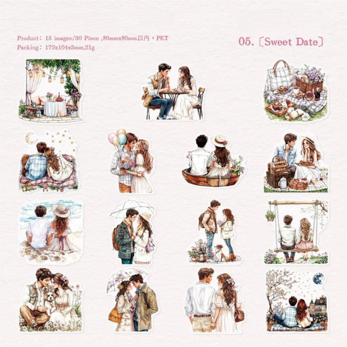 Young Lovers PET Stickers