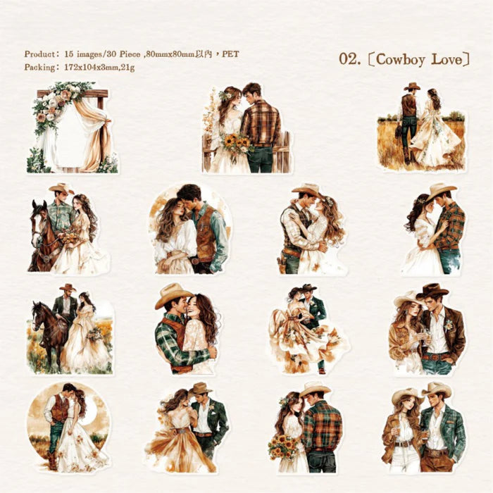 Young Lovers PET Stickers