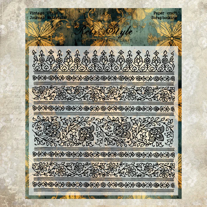 Botanical Silicone Stamps Butterfly Sonata Retro Wall Rose