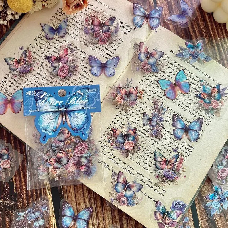 Butterfly Pattern Stickers – 30pcs DIY Decorative Pack