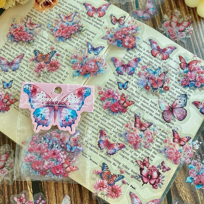 Butterfly Pattern Stickers – 30pcs DIY Decorative Pack