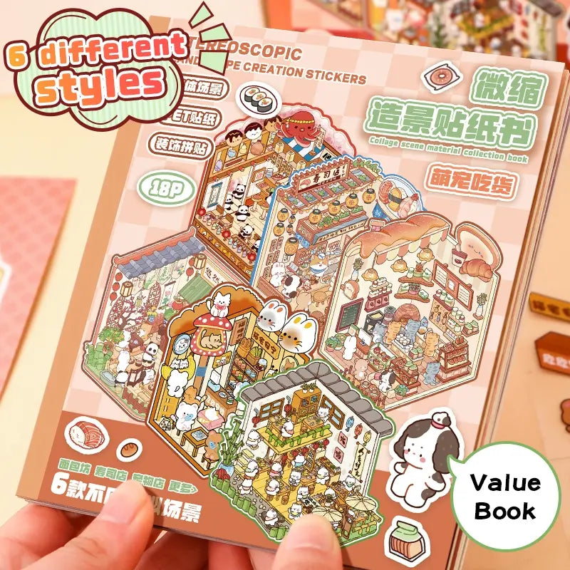 3D Scene Sticker Book Set