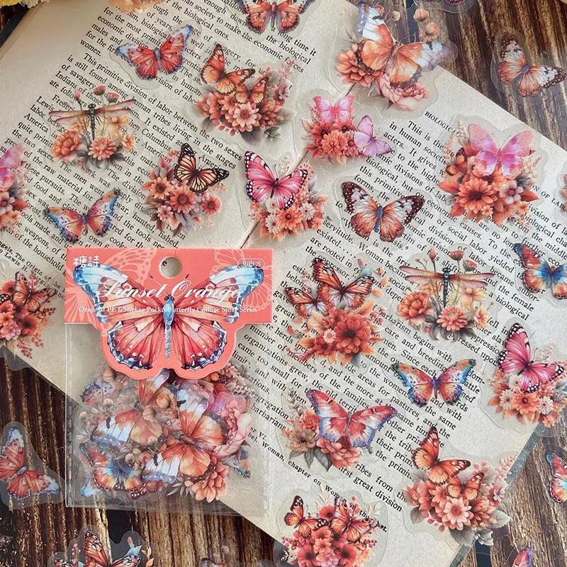 Butterfly Pattern Stickers – 30pcs DIY Decorative Pack